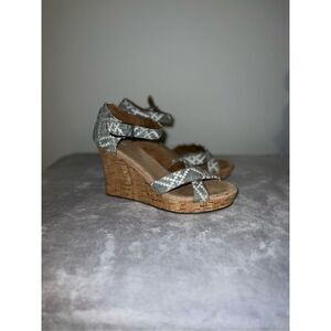 Toms Cork Wedge Platform Southwestern Sandal Women's 8